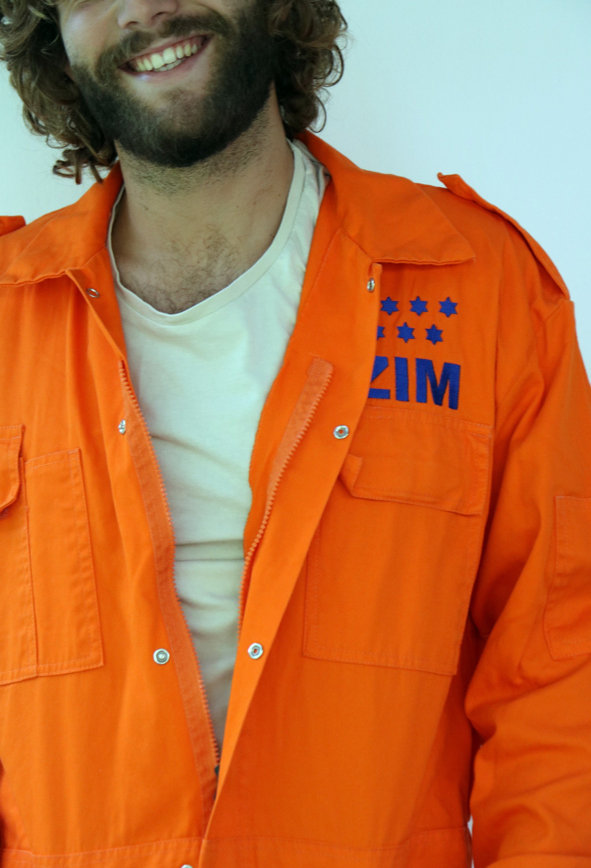 Vintage ZIM Workwear Coveralls – Bright Orange Utility
