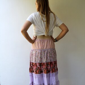 Ruffle Floral Skirt Vintage 70s Boho Hippy Hippie Lace - Etsy