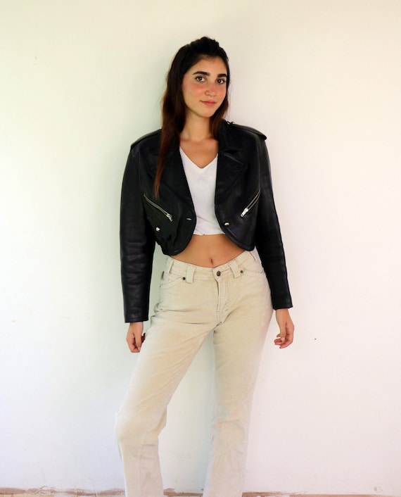 Giacca In Pelle PU Da Donna Con Borchie Punk Rock Biker Rider Giacca Retr&ograve; Graffiti Flame Print Short Coat Top In Pelle, Nero, XL