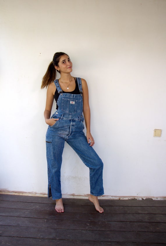 Levis Overalls, Vintage Blue Denim Jeans Jumpsuit… - image 9