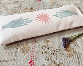 Eye pillow organic cotton with block print