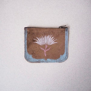 Handmade Leather Lotus Flower Wallet