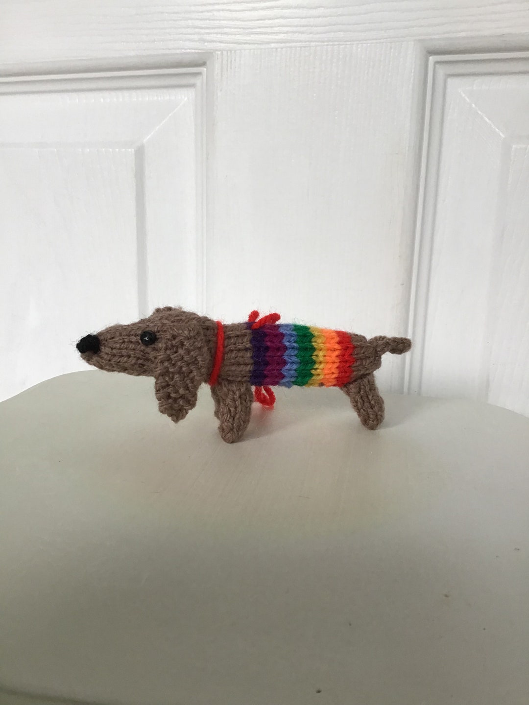 Hand Knitted Sausage Dog Christmas Tree Baubles Daschund Etsy UK
