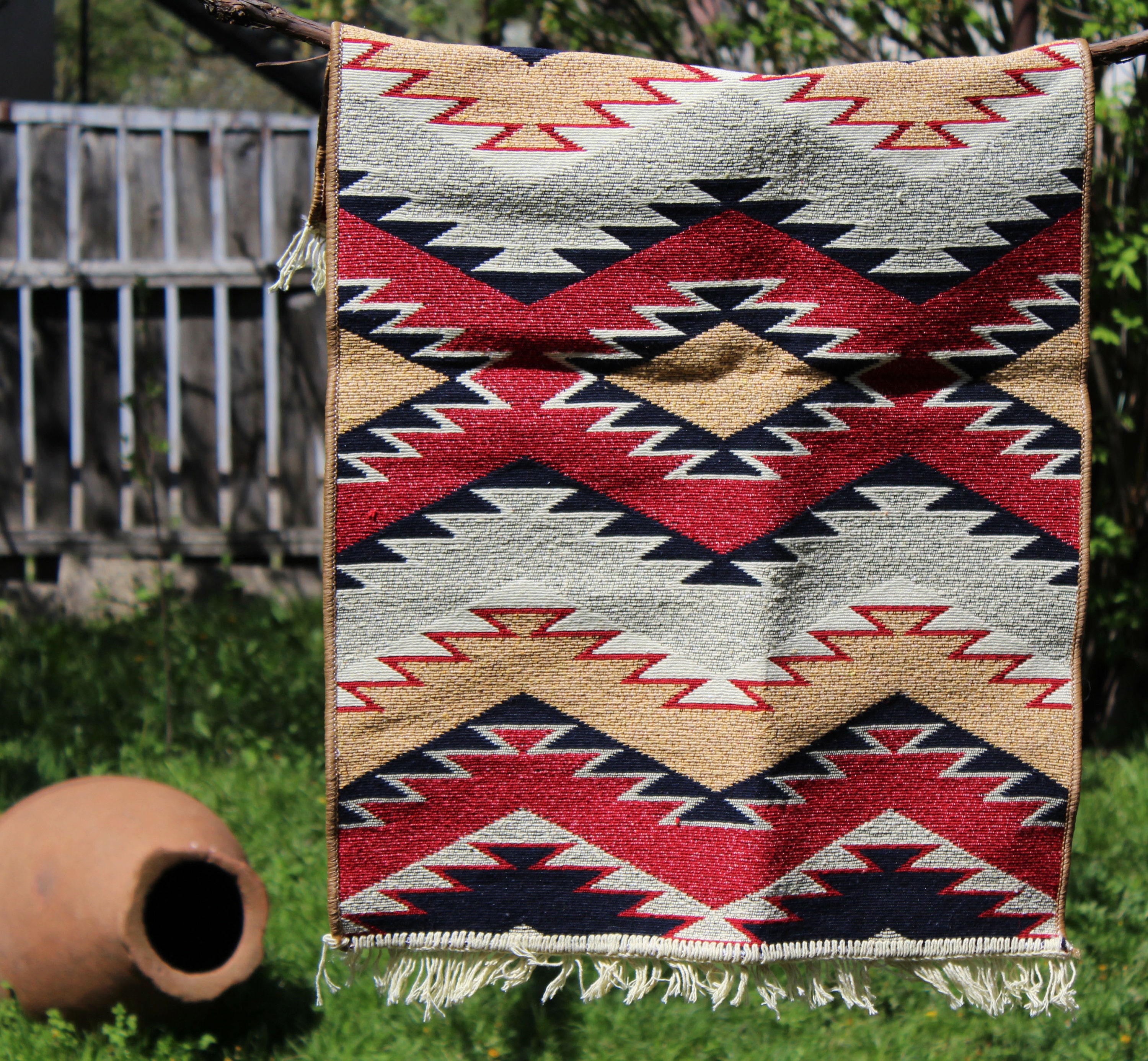Washable Kilim Matpicnic Cotton Rug reversible Multicolored Etsy UK