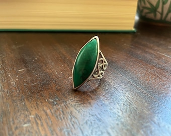 Vintage Handmade Malachite Ring
