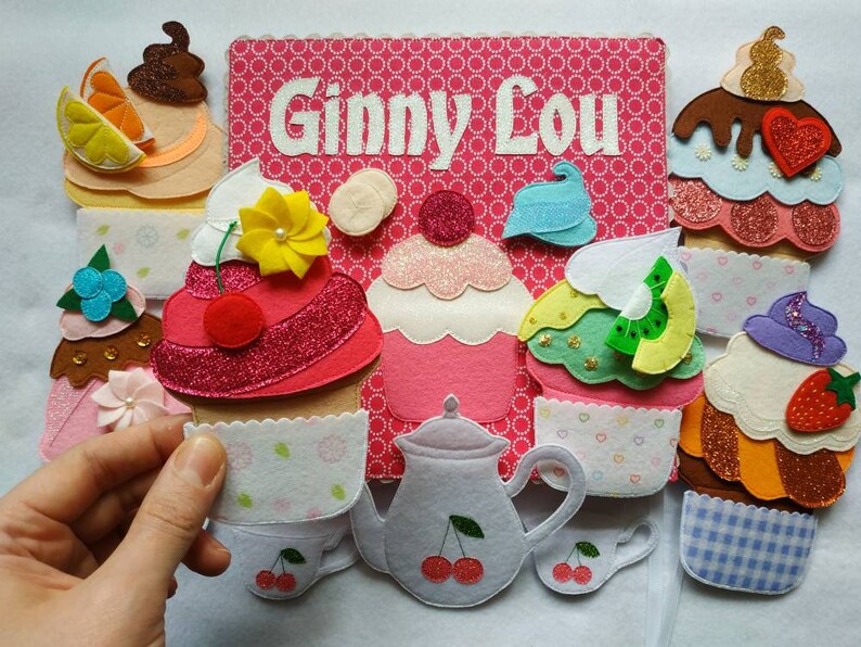 Play kitchen quiet book Felt Capcakes toy Doll food Gift Etsy