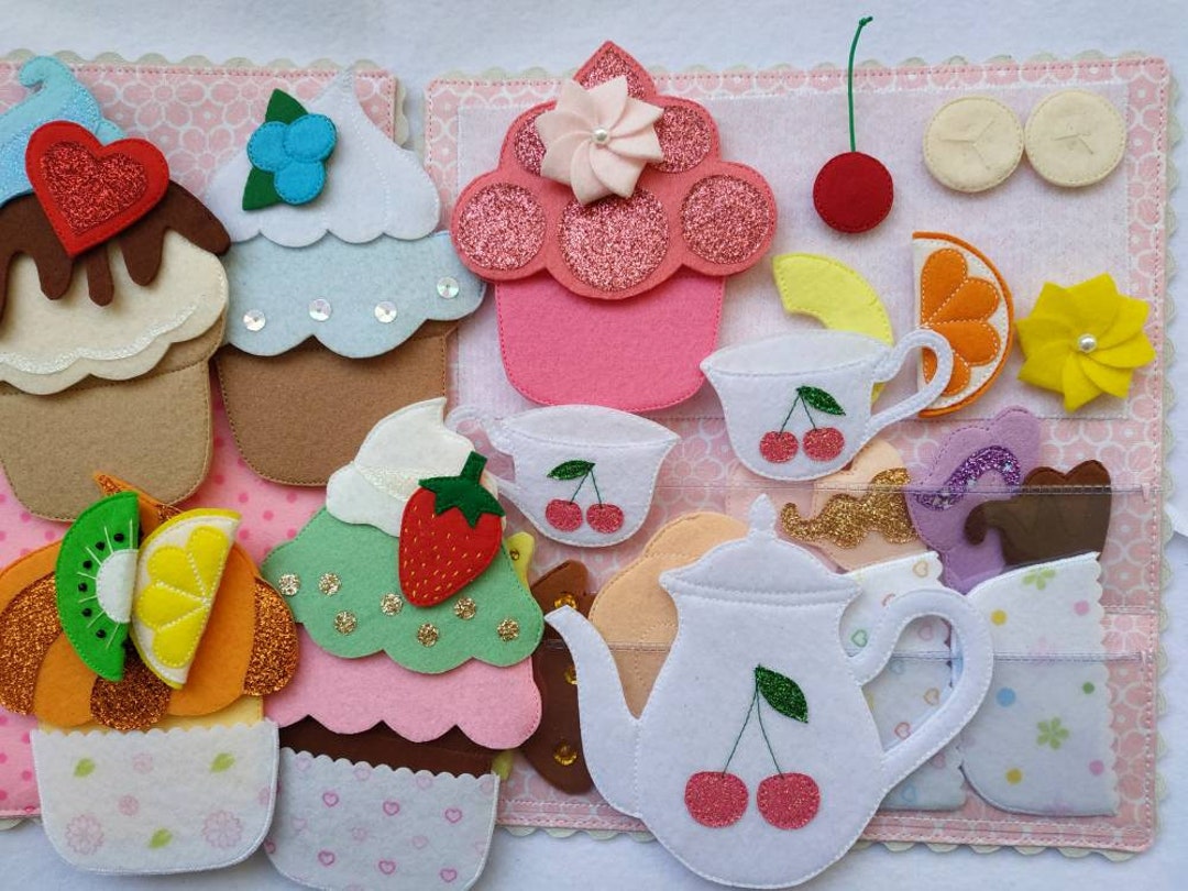 Play Kitchen Quiet Book Felt Cupcakes Toy Doll Food Gift Etsy
