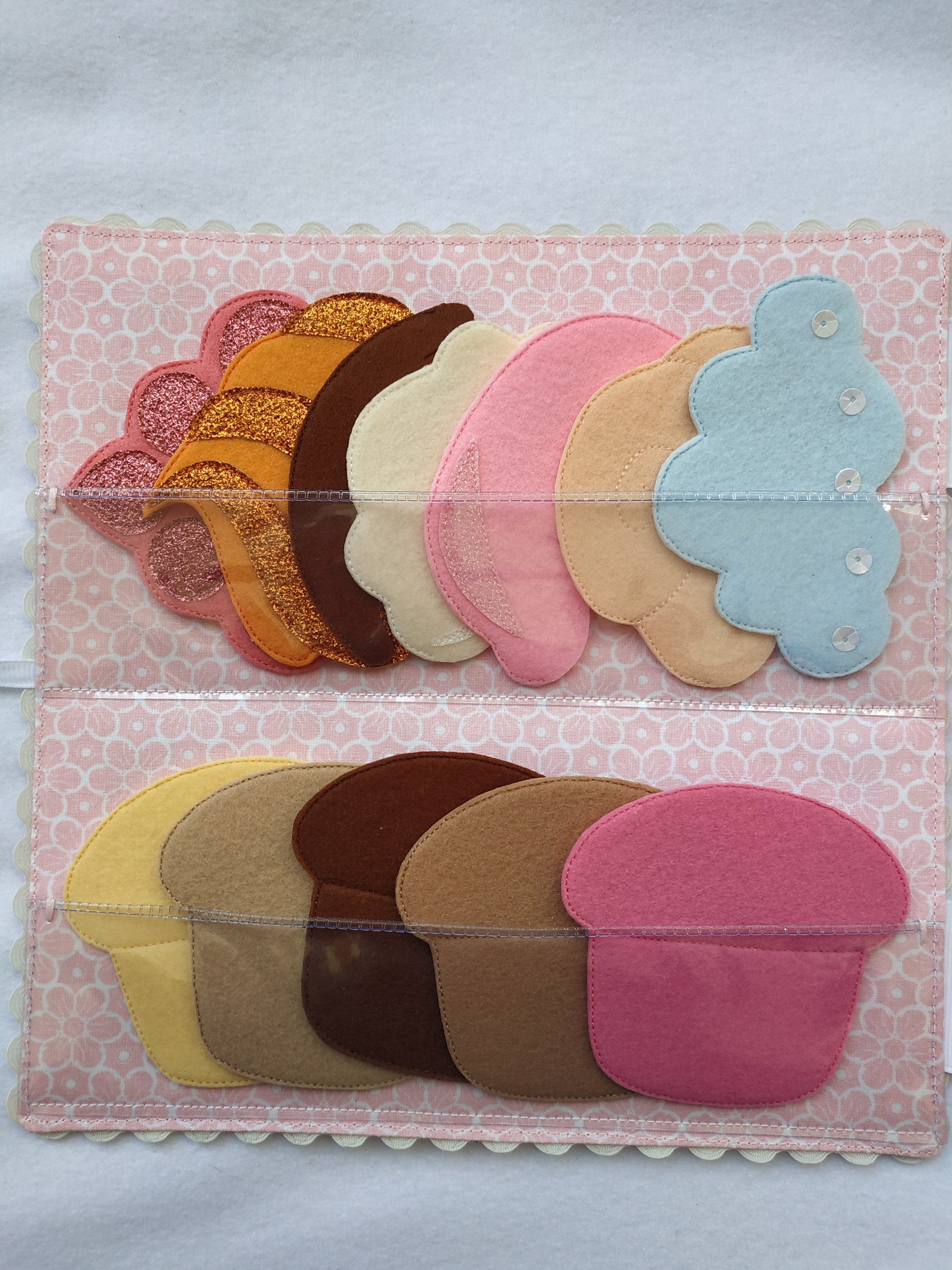 Play kitchen quiet book Felt Cupcakes toy Doll food Gift Etsy