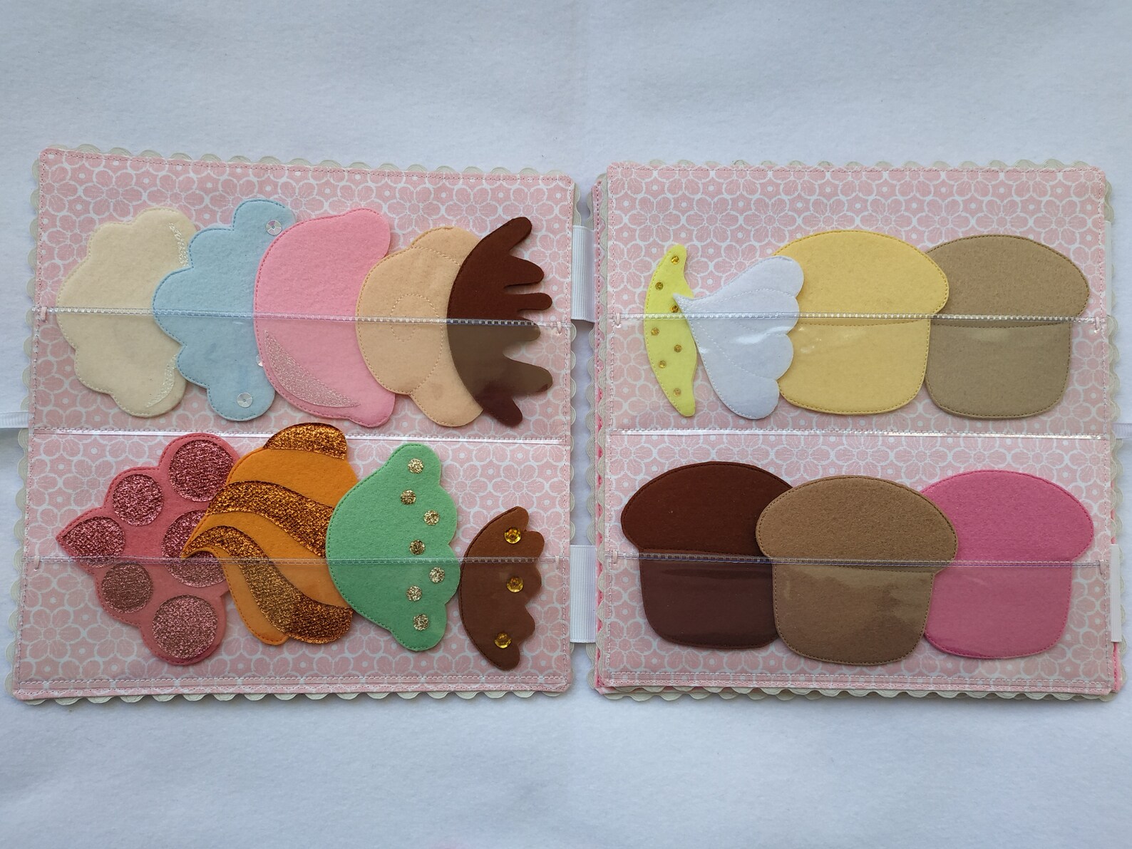 Play kitchen quiet book Felt Cupcakes toy Doll food Gift Etsy