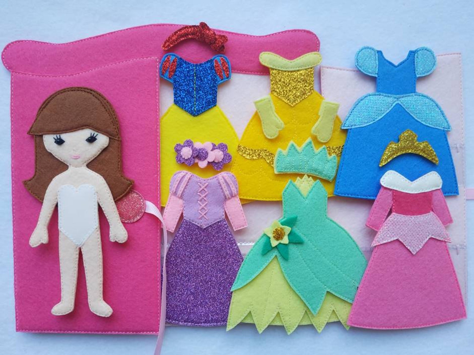 Princess felt clothes Dress up dolls Quiet toy Paper dolls Etsy