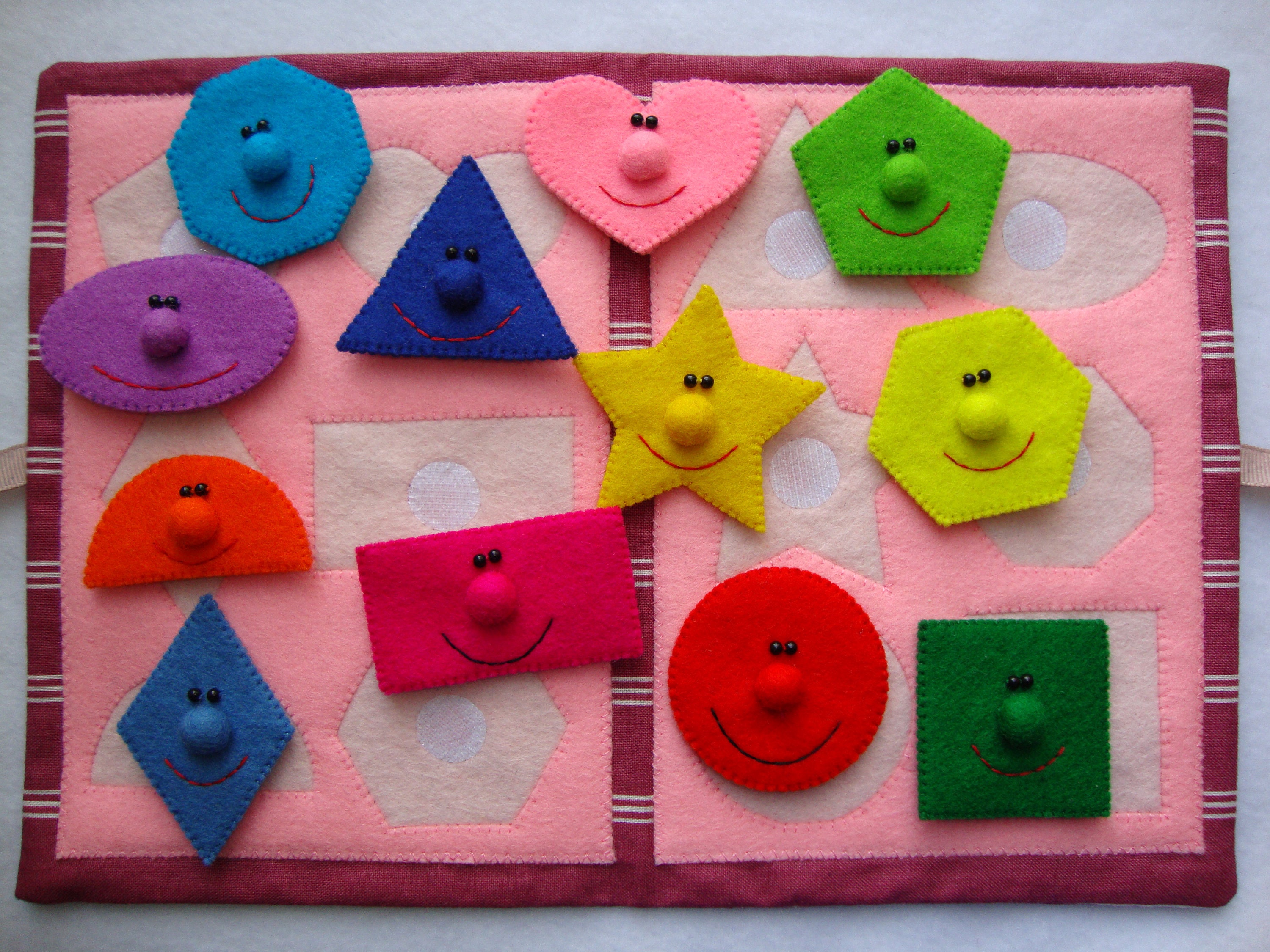 Geometric shape puzzle Felt soft book educational quiet book Etsy