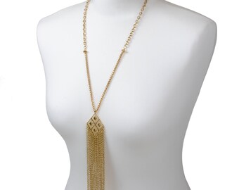 Bohemian Long Y-Shaped Necklaces For Women Y2K Metal Clavicle Chain Gold Color Choker Holiday Party Jewelry Necklace Gift Collar