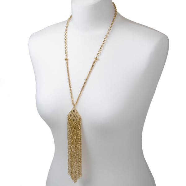 Long tassel bling necklace ***  stonelll main image 1