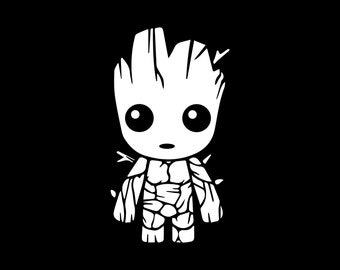 Download Baby Groot Car Decal Etsy