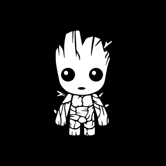 Bebe Groot Die Cut Vinyle Autocollant Etsy