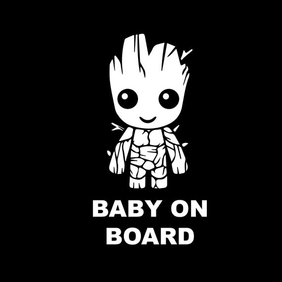 Guardians of The Galaxy Vinyl Vehicle Kids Graphic Decal Groot Baby on Board