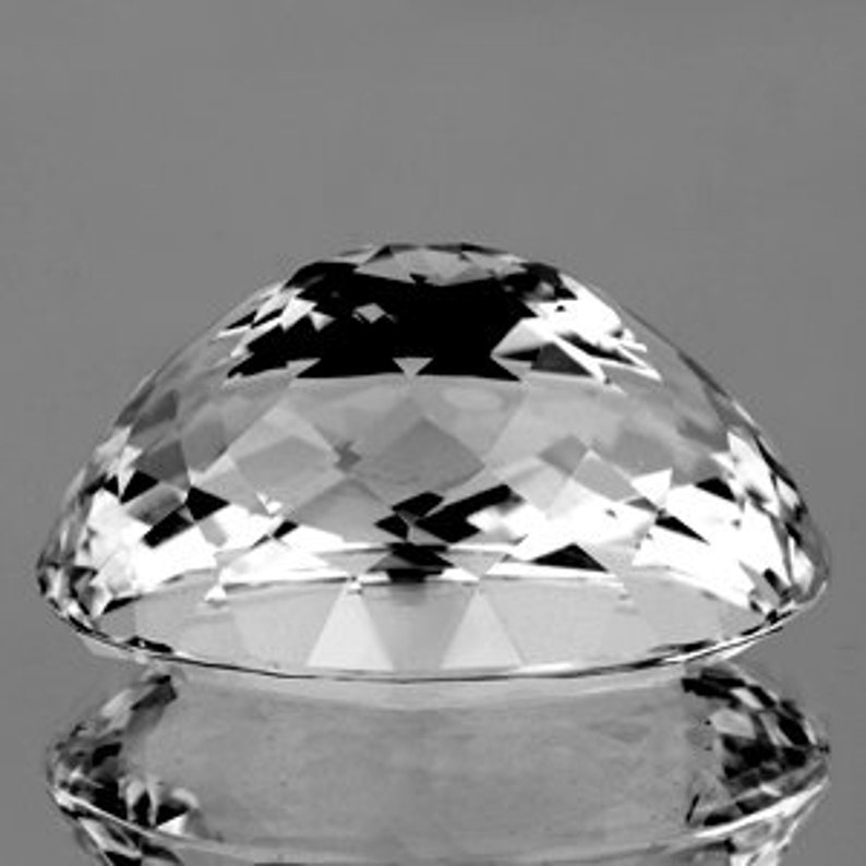 Flawless-VVS Clarity White Topaz 49.70 carat Oval 25x18 mm Natural Loose Gemstone for Jewelry