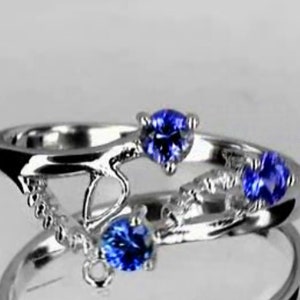 Natural Blue Sapphire Ring, 925 sterling silver, Rhodium Finish, blue gemstone ring, blue sapphire jewelry, natural gemstone ring