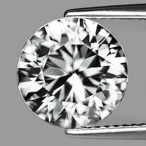 7,50 mm 1 stuk Rond Briljant Geslepen Beste AAA Vuur Natuurlijke Diamant Witte Zirkoon {Flawless-VVS Clarity}, Natuurlijke Zirkoon uit Cambodja