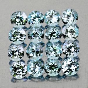 Soft Blue Aquamarine Round 2.30 mm 20 pieces, Flawless-VVS Clarity, Natural Loose Gemstone for Jewelry