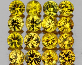 Mélange De Saphirs Naturels De Ceylan - 20 Pierres Précieuses Certifiées, Tailles Rondes 5 Mm - Qualité Excellente