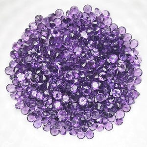 1.70 mm 50 pieces Round Brilliant Cut AAA Fire Natural Top Purple Amethyst (Flawless-VVS)