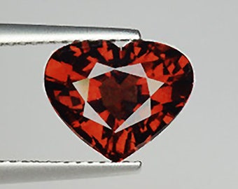 Spessartite (grenat) Naturelle - 3.42 Carats, Octogone, Translucide Avec Inclusions - Pierre Précieuse Non Traitée