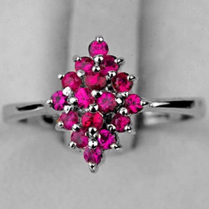 Natural Red Burmese Ruby Ring, 925 sterling silver, Rhodolium Finish, red gemstone ring, ruby jewelry, natural gemstone ring