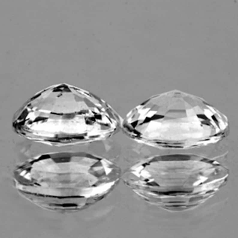 Flawless-VVS Clarity UnHeatedUntreated Sapphire from Ceylon White Sapphire Oval 5x4 mm 2 pieces Natural Loose Gemstone