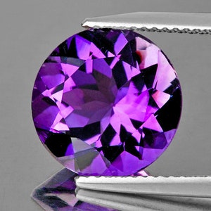 7.00 mm 1 pieces Round AAA Fire Intense AAA Purple Amethyst Natural  (Flawless-VVS)