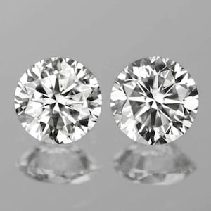 4,60 mm 2 stuks rond briljant geslepen AAA Fire natuurlijke witte zirkoon (Flawless-VVS), natuurlijke losse edelsteen voor sieraden