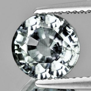 1.60 cts Ronde 6.20mm AAA Fire Natural Blue White Zircon (Flawless-VVS), Natuurlijke Losse Edelsteen uit Cambodja