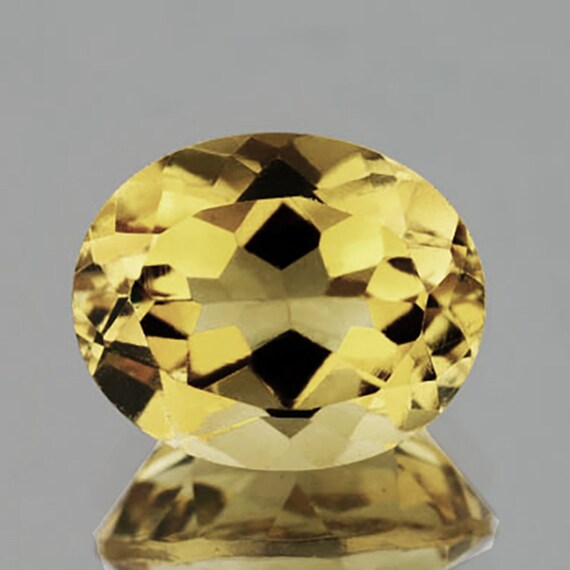 Golden Yellow Citrine Oval 10x8 Mm, Flawless -VVS Clarity, Natural