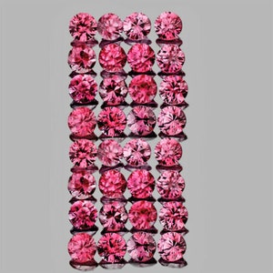 1,20 mm 100 pezzi Macchina rotonda Taglio brillante Zaffiro rosa rosso naturale (Flawless-VVS)