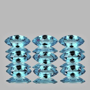 7x3.5 mm 9 pieces Marquise AAA Fire Natural Sky Blue Topaz (Flawless-VVS), Natural Loose Gemstone for Jewelry