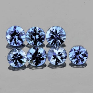 1.21 carat Round 3.30 mm 7 pieces AAA Fire Natural Ceylon Blue Sapphire {Flawless-VVS}, UnHeated/Untreated Sapphire from Ceylon