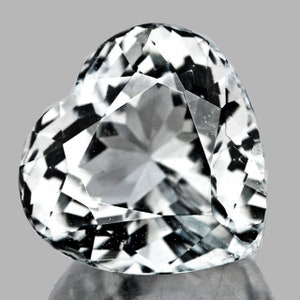 White Aquamarine 1.10 carat Heart 8.00 mm, Flawless-VVS Clarity, Natural Loose Gemstone for Jewelry