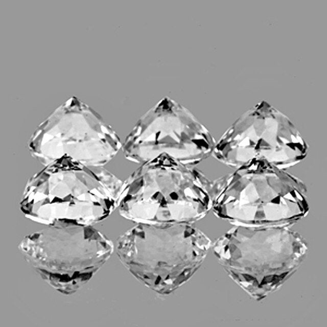 Piuttosto zaffiro bianco in scatola da 12,0 mm 6,0 ct Taglio rotondo