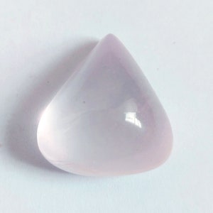 Pink Rose Quartz 50.24 carat Pear Cabochon 25.67 x 22.88 x 14.35 mm Natural Loose Gemstone, Highly Transparent and Clean, AAA Grade