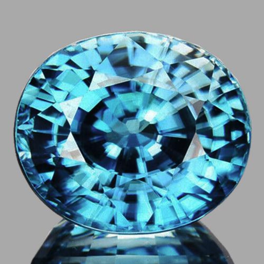 ◼️Blue Diamono 7x6 Mm { 2.55 Carat } Oval Superb Brilliancy Intense AAA Blue