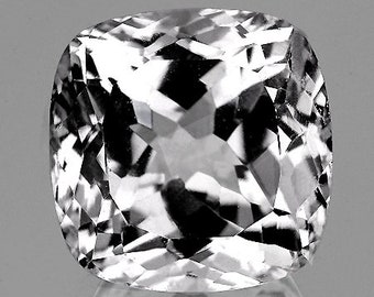 8.00 mm { 2.73 cts} Cushion Brilliant Cut AAA Fire Natural White Kunzite {Flawless-VVS}