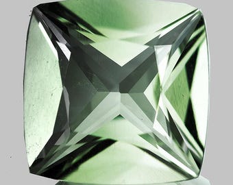 天然グリーンアメジスト宝石、8 x 6 mmペアシェイプファセットカット