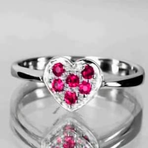Natural Red Burmese Ruby Ring, 925 sterling silver, Rhodolium Finish, red gemstone ring, ruby jewelry, natural gemstone ring