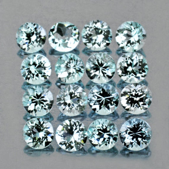 Sky Blue Aquamarine Round Mm 20 Pieces, Flawless-vvs Clarity