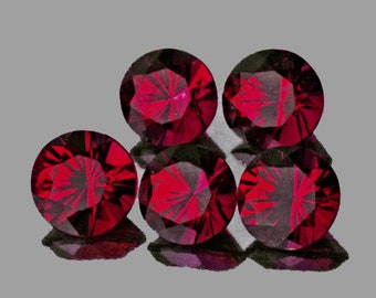 4.00 mm 5 pieces Round Dark Red Spinel { Flawless-VVS} , Natural Loose Gemstones, UnHeated/Untreated Burmese Spinel