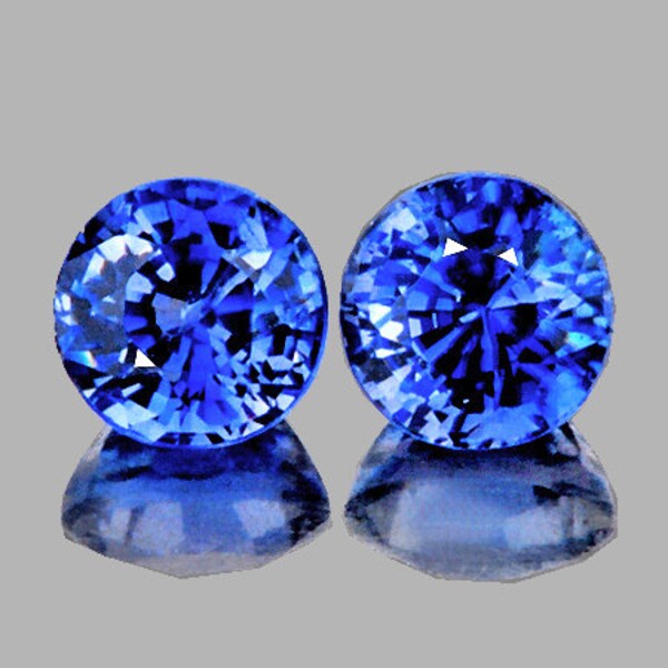 4.30 mm Round 1 piece Top Luster Natural AAA Intense Blue Sapphire [Flawless-VVS] - Asher Gems