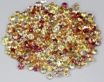Multi Color Sapphire 2.20 mm 16 pieces Round Brilliant Cut, Flawless-VVS Clarity, Natural Loose Gemstone