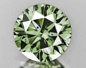 4.50 mm 1 pcs Round Brilliant Cut AAA Fire Natural Green Sapphire {VVS), Natural Loose Gemstone for Jewelry