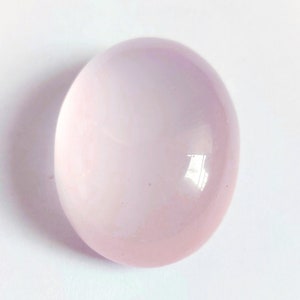Pink Rose Quartz 113.60 carat Oval Cabochon 35.00 x 27.00 x 16.33 mm Natural Loose Gemstone, Highly Transparent and Clean, AAA Grade