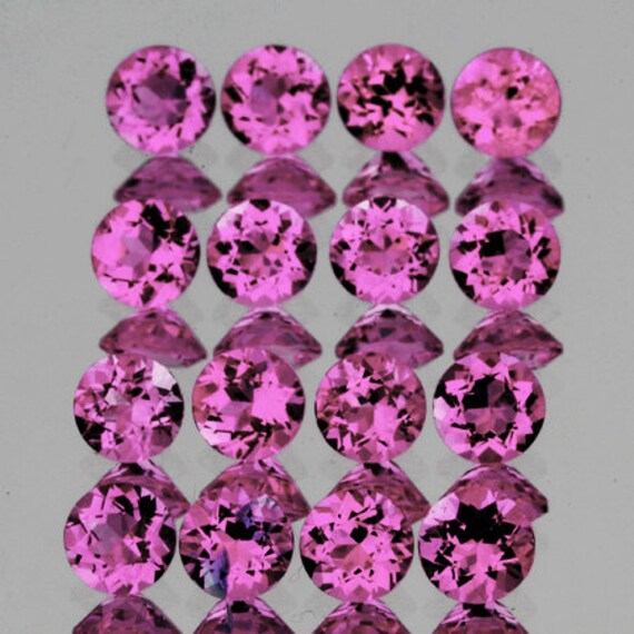 2.00 mm 30 pieces Round Brilliant Cut AAA Fire Natural AAA Pink Tourmaline (Flawless-VVS), Natural Loose Gemstone for Jewelry